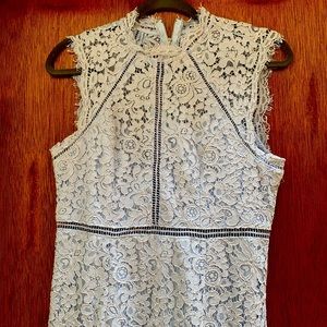Lace Sheath Dress BARDOT size 8 light blue